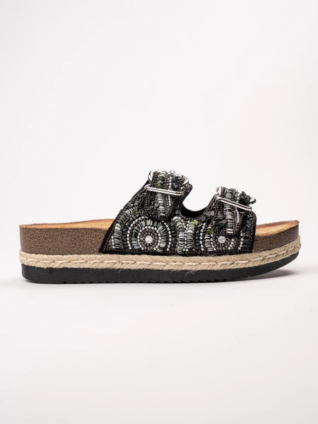 Klapki Etno Sparkle BLACK