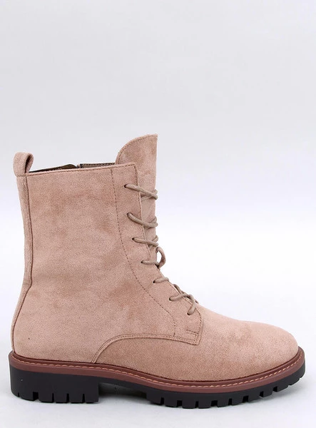 Botki sznurowane zamszowe SIMMER KHAKI