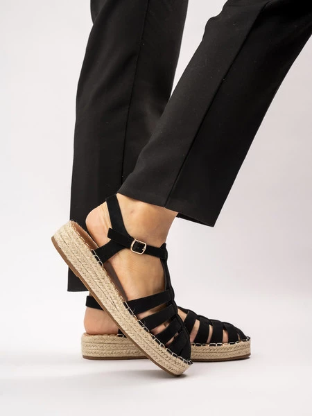 Sandały Espadryle Elegantria BLACK