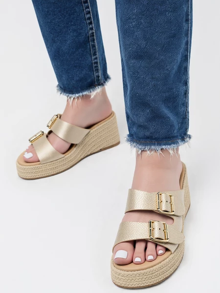 Damskie Klapki Esprita Gold