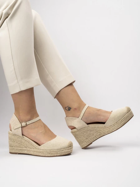 Damskie Espadryle BEIGE
