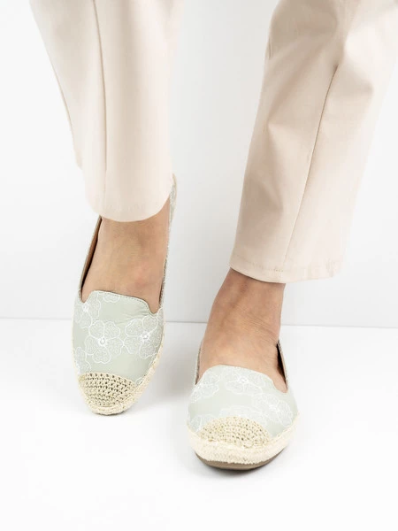 Modne espadryle damskie w kolorze Verde