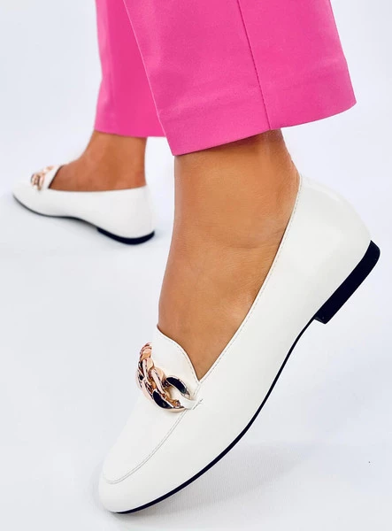 Mokasyny z łańcuchem ADDISON WHITE
