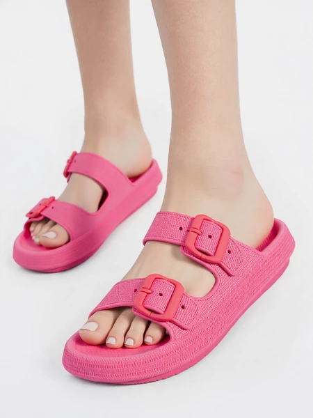 Klapki Letnie Komfortowe Fuchsia