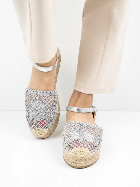 Espadryle Gama w kolorze Silver