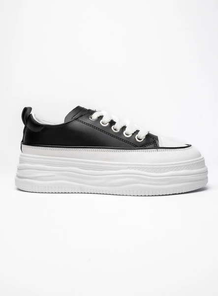 Damskie Sneakersy PLATFORMIA – Black & White