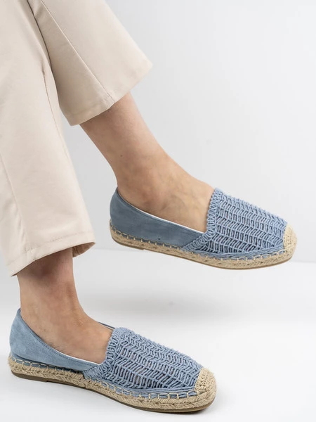 Modne espadryle damskie w kolorze Jeans