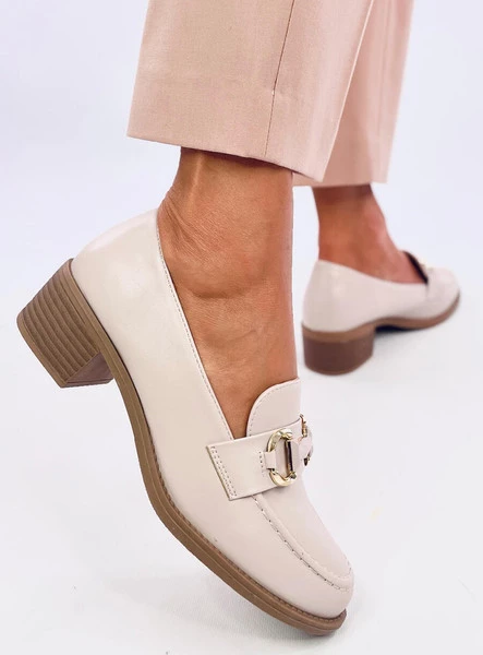 Czółenka na szerokim obcasie RABIER BEIGE