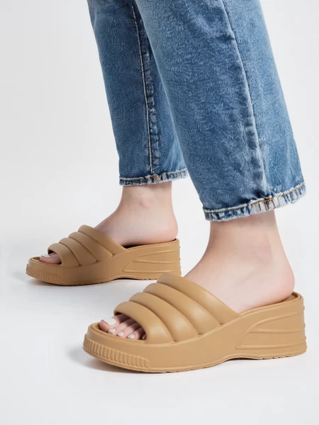 Damskie Klapki NOVA KHAKI