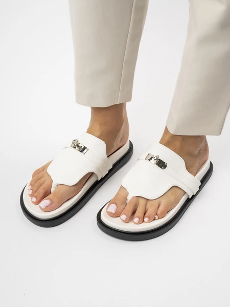 Damskie Klapki ALMA WHITE