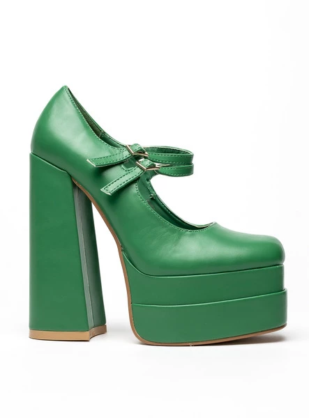 Czółenka na platformie LOIT GREEN