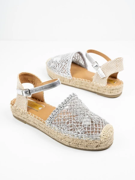 Espadryle Gama w kolorze Silver