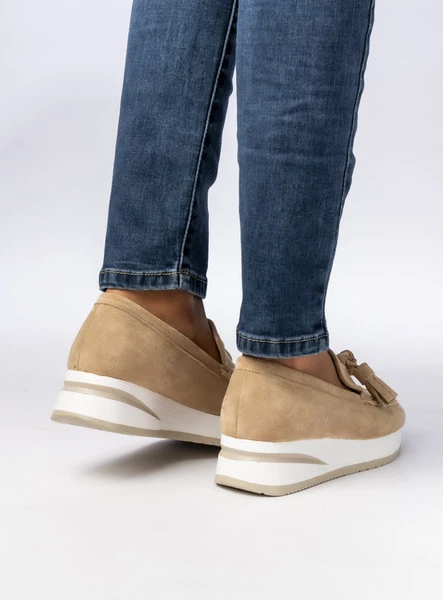 Damskie Mokasyny – Beżowe LIVIA KHAKI