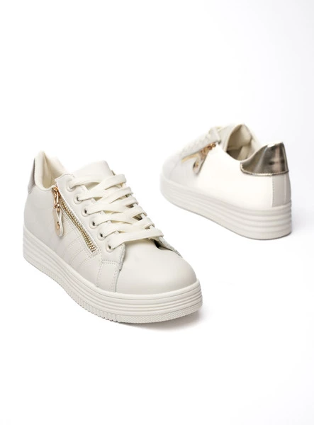 Damskie Sneakersy SAVONA BEIGE – Stylowe Buty na Platformie