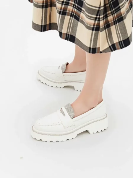 Damskie Mokasyny DIAMANT WHITE