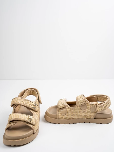 Modne Sandały damskie - Solarie Khaki 