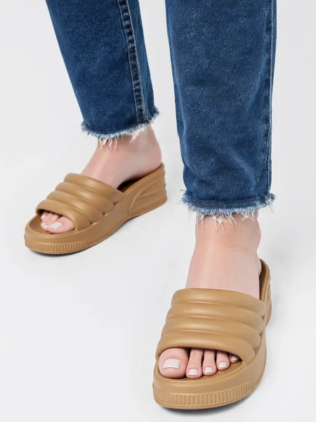 Damskie Klapki NOVA KHAKI