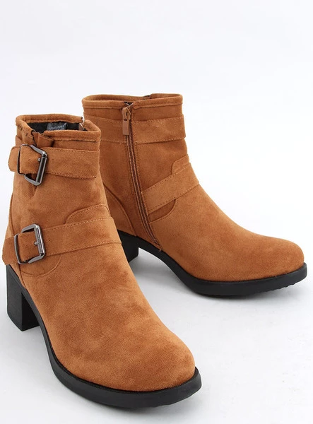 Botki na szerokim obcasie TEOO CAMEL