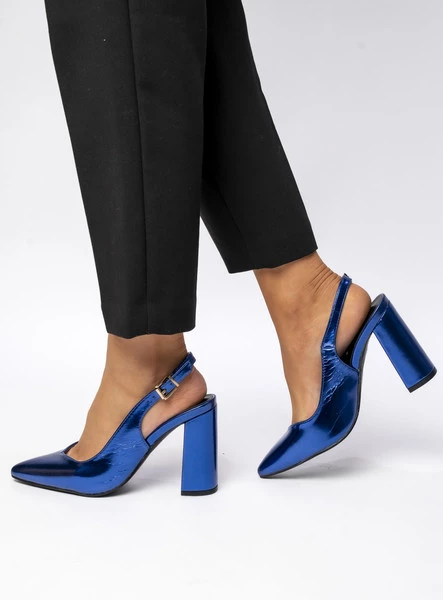 Damskie Czółenka SELENE NAVY – Eleganckie Buty na Słupku