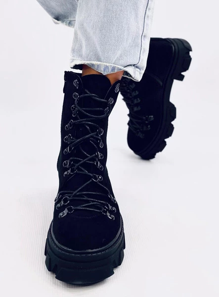 Botki sznurowane workery CONOR BLACK