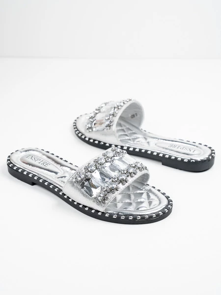 Modne klapki damskie Sparky w kolorze Silver