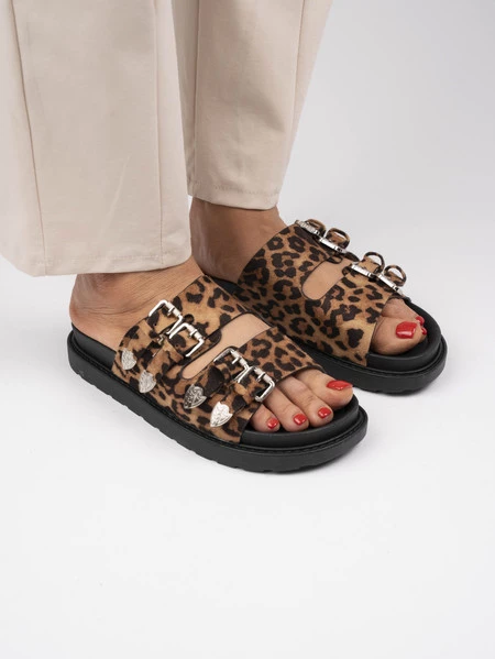 Damskie Sandały Leopard