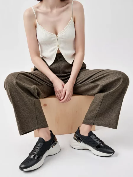 Sneakersy na koturnie DAVIS BLACK 