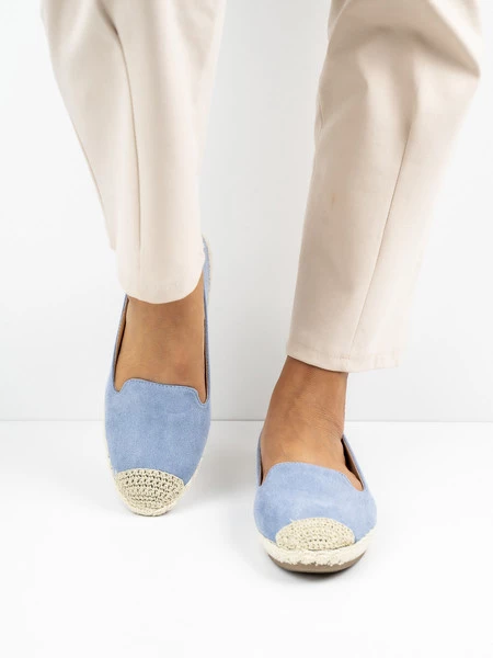 Modne espadryle damskie w kolorze Celeste