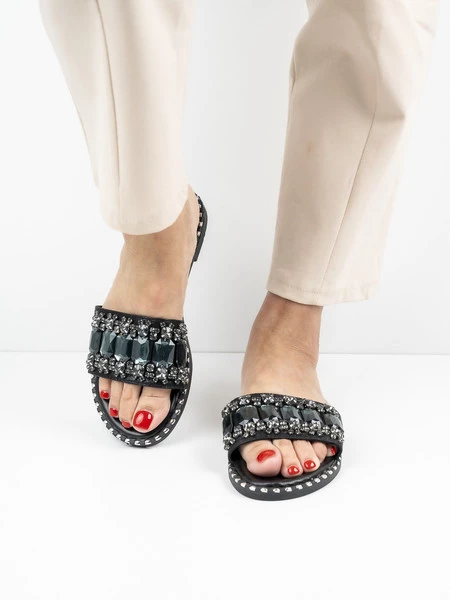 Modne klapki damskie Sparky w kolorze Black