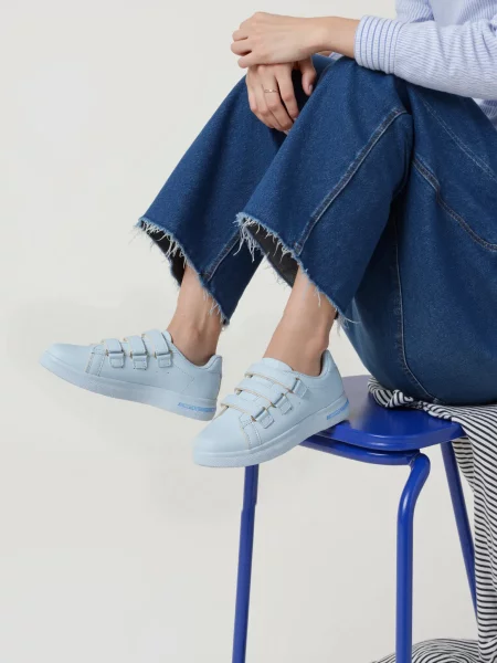 Damskie Sneakersy Błękitne - AZURA BLUE