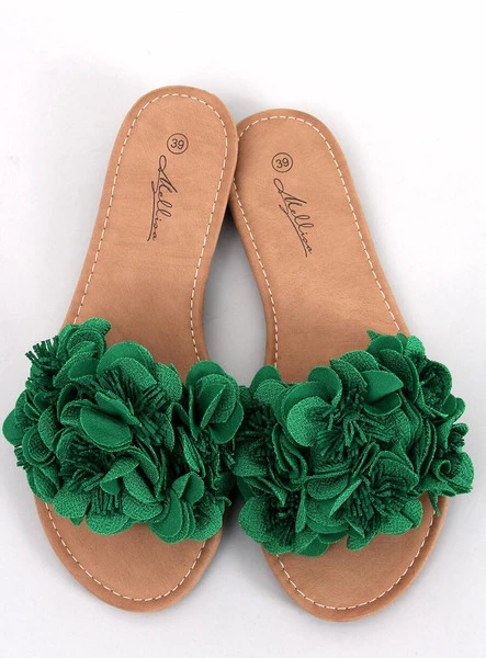 Klapki z kwiatami COREY GREEN
