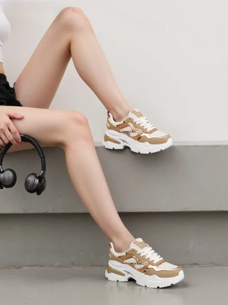 Sneakersy GLAM KHAKI