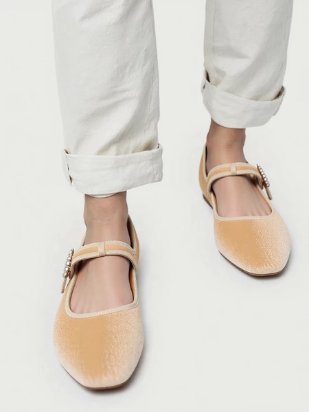 Damskie Baleriny FINDLAY – BEIGE 