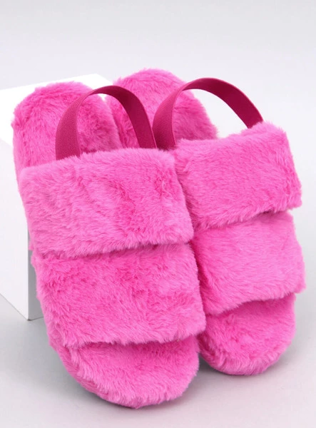 Kapcie damskie z gumką RHODES FUKSJA