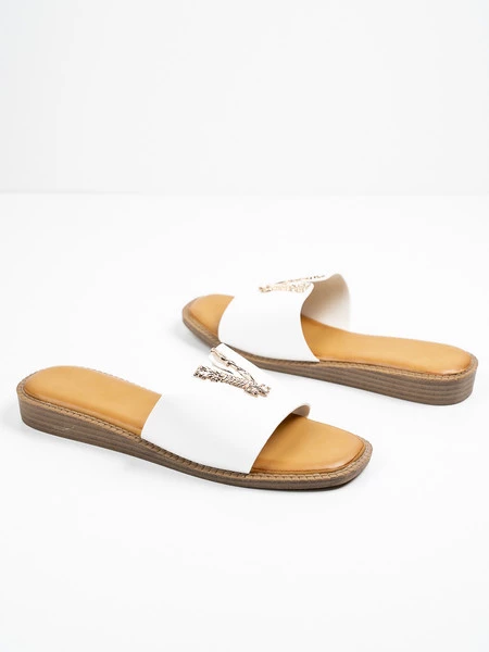Modne klapki damskie w kolorze White