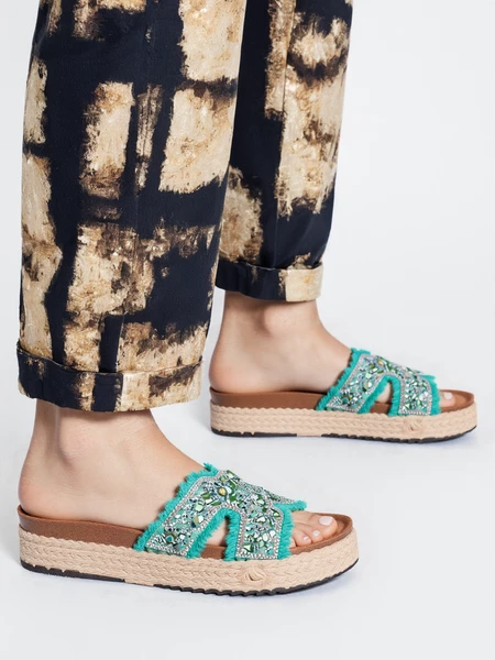 Kozaki damskie eleganckie w kolorze Green