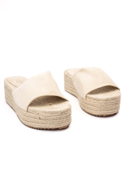 Klapki na platformie ESTILO Beige