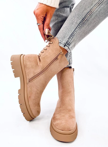 Botki zamszowe BOBBIE L.KHAKI