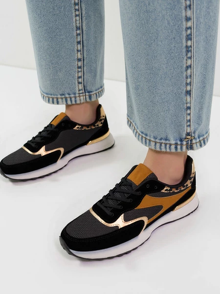Damskie Sneakersy VELORE – Black & Gold