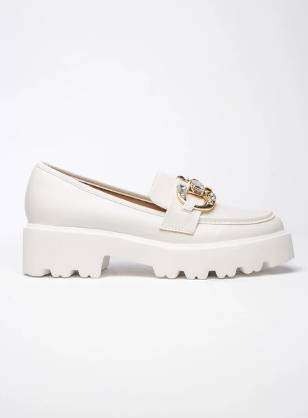 Damskie Mokasyny ELEGANZE WHITE