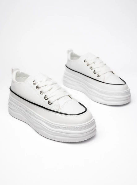 Damskie Sneakersy PLATFORMIA – White