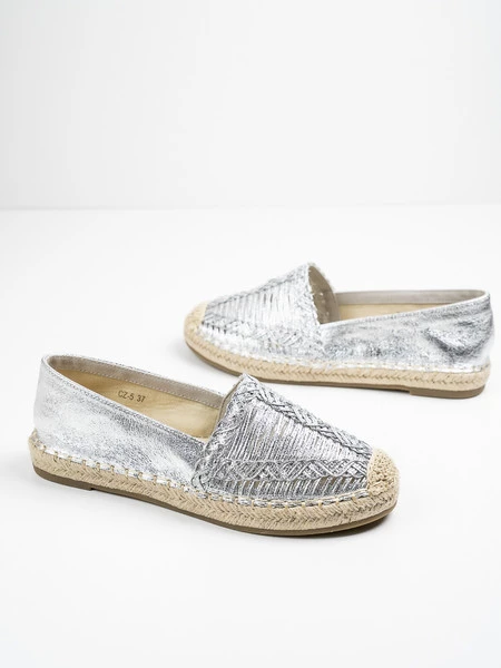 Espadryle Espana w kolorze Silver