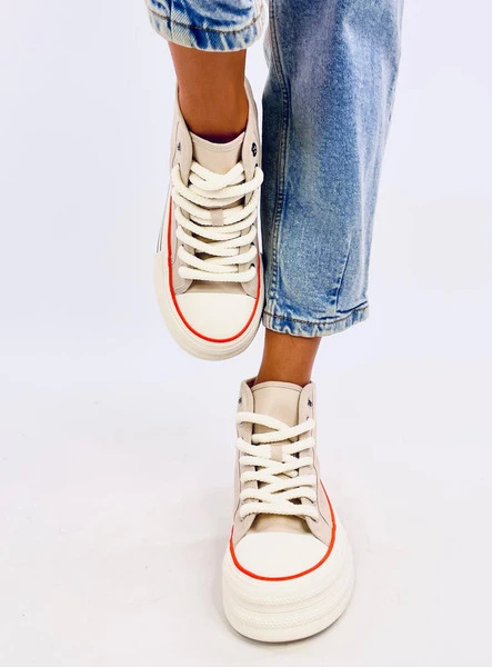 Trampki na platformie PUELL BEIGE