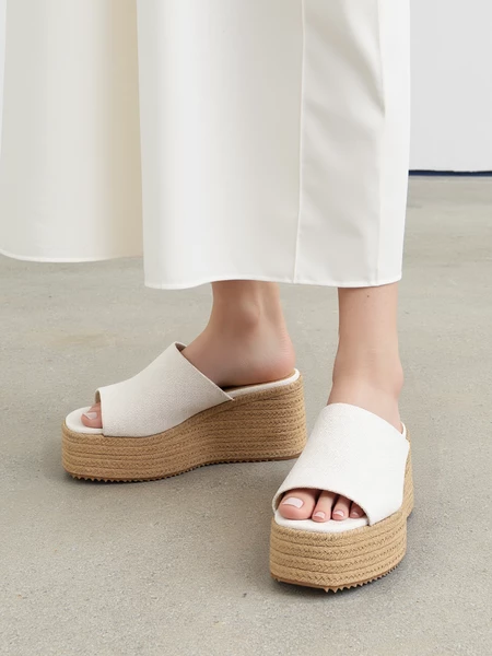 Damskie Klapki ELLE WHITE