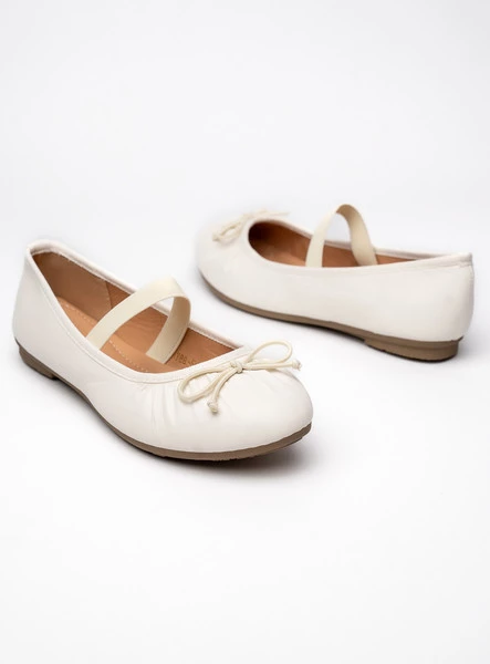 Damskie Baleriny VARENA – White