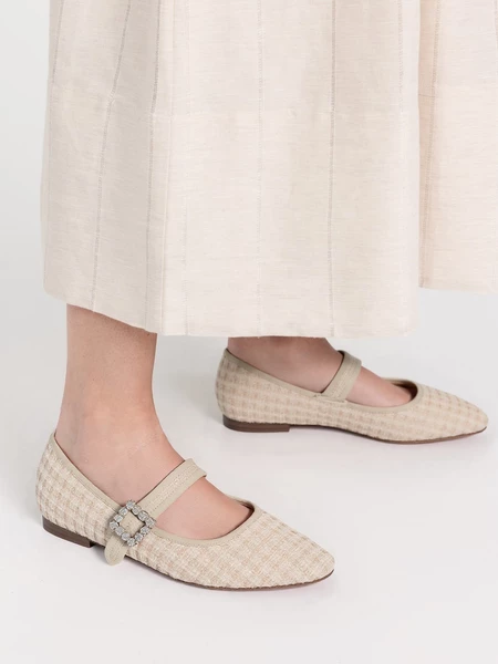 Damskie Baleriny ELIORA – BEIGE