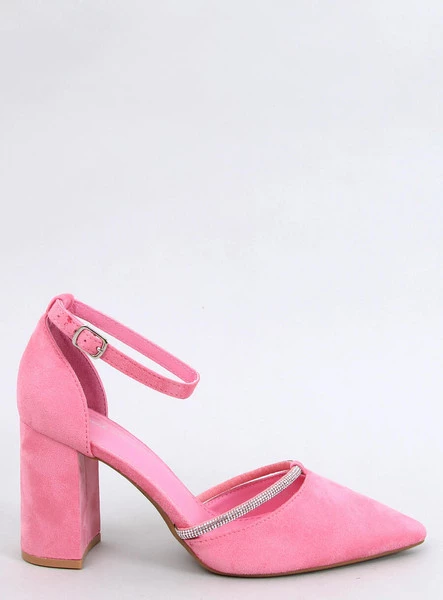 Czółenka na obcasie z paskiem AYARI PINK