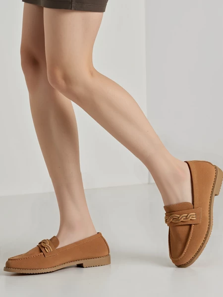Damskie Loafersy ROCHE CAMEL