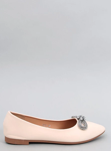 Baleriny z cyrkoniami DUVALL BEIGE