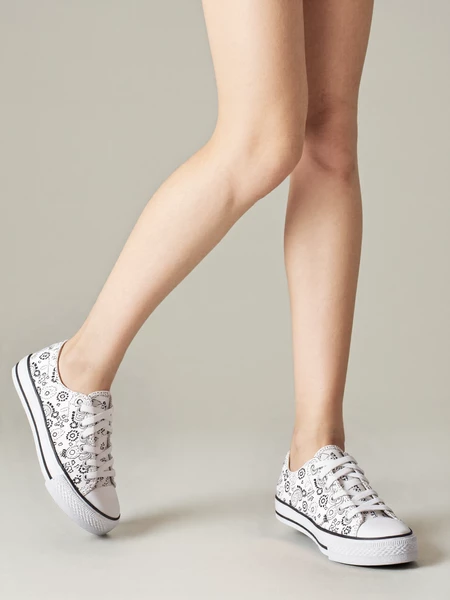 Damskie Trampki BANDANA WHITE